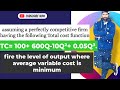 Average Variable Cost Analysis