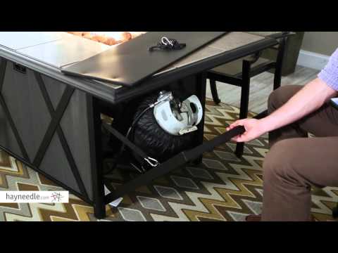 Belham Living Tulie 7 Piece Aluminum Fire Pit Patio...