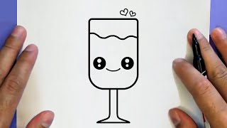 HOW TO DRAW A CUTE DRINK, STEP BY STEP, DRAW Cute things