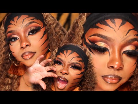 Tiger Halloween Makeup Look | (EPIC FAIL) 😵‍💫🐯🎃