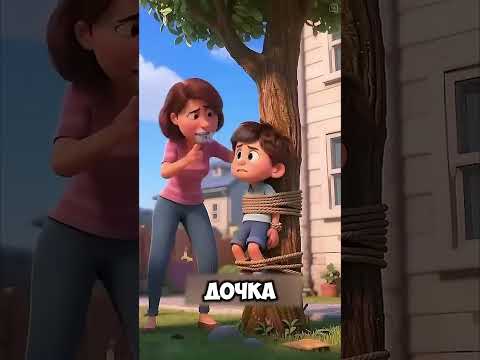 Моя мама привязала меня к дереву… и вот почему 😢🌳 #short