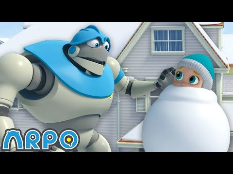 El Muñeco de Nieve Más Grande del Mundo | El Robot ARPO🤖 Caricaturas y dibujos animados para niños