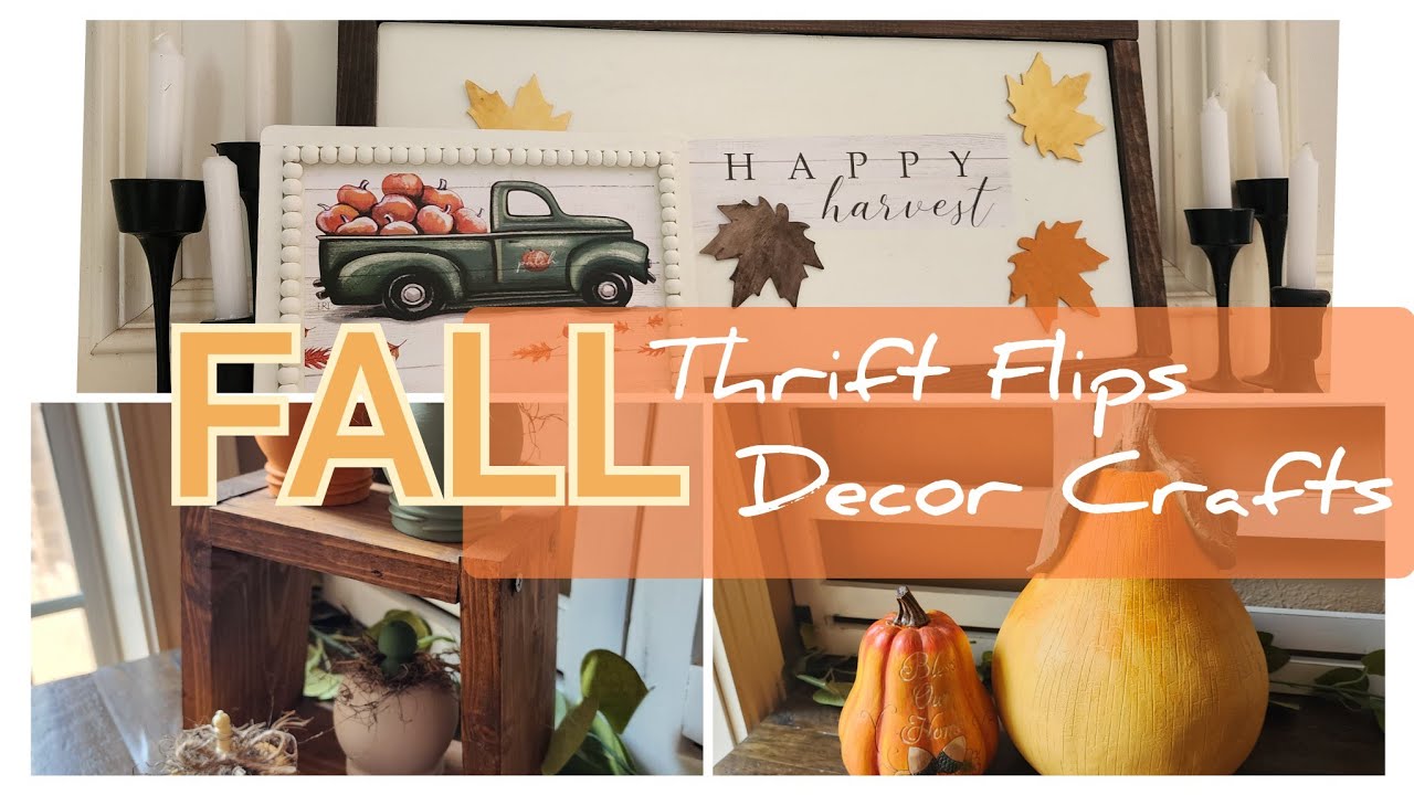 Fall Thrift Flips Decor Crafts upcycled decor for Fall