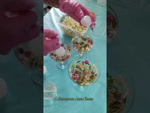 МК - подсвечники из смолы Eliqua  в бокалах.