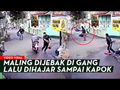 MALING TERJEBAK DI GANG JALAN!DUA CURANMOR REMUK!BEGINI CARA WARGA MENANGKAP PELAKU