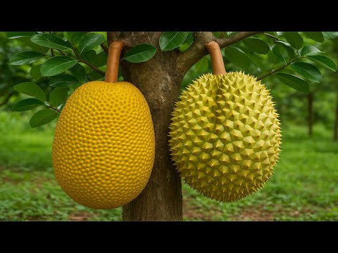 Jackfruit & Durian Grafting - Amazing Fruit Tree Experiment!