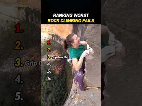 Ranking Worst Rock Climbing Fails #shorts #fails #rockclimbing