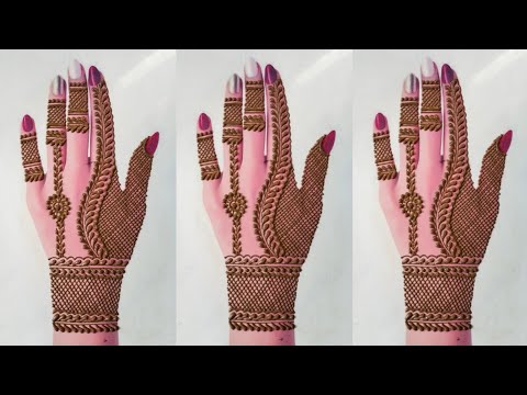 Very beautiful 😍 dulhan backhand mehndi design/Easy simple mehndi design for hands #trending#viral