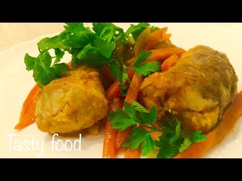 Рыба в Томатно - Овощном Соусе! Вкусный и Простой Рецепт!