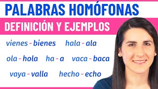 Palabras HOMÓFONAS 🌊👋 Explicación y Ejemplos