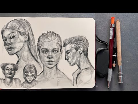 Drawing faces tutorial - YouTube