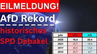 🚨🚨EILMELDUNG! HISTORISCHER AfD ERFOLG bei der BUNDESTAGSWAHL! SPD DEBAKEL! DAS ENDE DER SPD? 🚨🚨