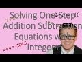 Solving Addition and Subtraction Equations