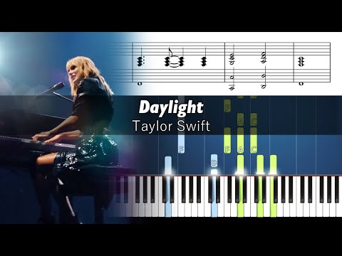 Taylor Swift - Daylight (Live From Paris) - Accurate Piano Tutorial with Sheet Music