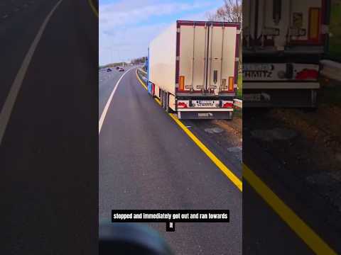 the trailer truck suddenly stopped ‼️😱#shortvideos #americanhistory