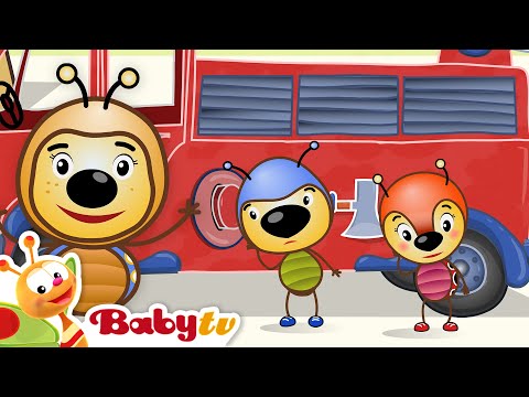 Bir itfaiye aracı sesi 🚒​ | Müzik yapan uğur böcekleri | Çizgi filmler @BabyTVTR