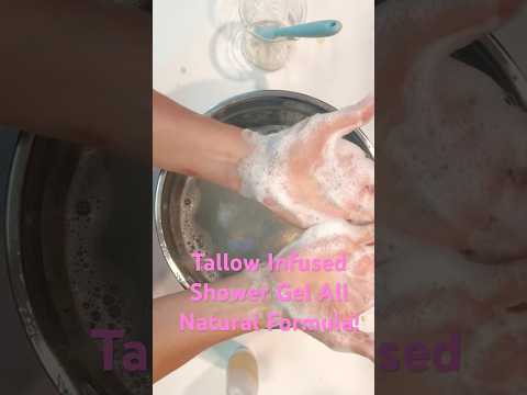 #tutorial #soap #tallow #tallowskincare #showergel #allnatural
