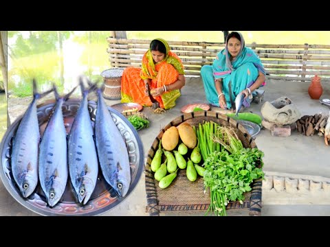 দাদু আজ প্রথমবার পিঁয়াজকলি দিয়ে সামুদ্রিক পারা মাছের রান্না খেলো সাথে চিংড়ি দিয়ে বেগুনের রেসিপি