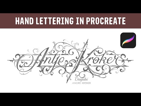 Hand Lettering in Procreate - Design Process in  Flourish Fancy Victorian Vintage Letters