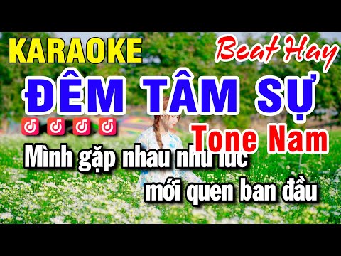 Đêm Tâm Sự Karaoke Tone Nam C#m ( Beat Hay ) Nhạc Sống | Huỳnh Lê
