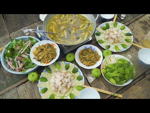Mắm Sống kẹp Khổ Qua Rừng "Lai Rai" trên Sông Nước Miền Tây | Nét Quê #605