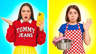 Wyzwanie Zamiany Życia: Mama vs Córka | Śmieszne Hacki i Sytuacje, z Którymi Można Się Utożsamiać