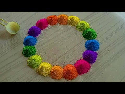 #1891 Satisfying video | Sand art | aashadhi ekadashi rangoli | Diwali rangoli designs