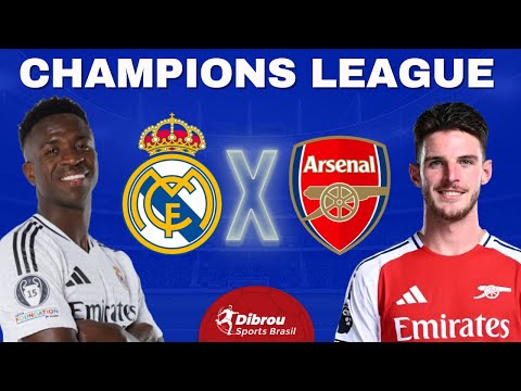 REAL MADRID X ARSENAL AO VIVO CHAMPIONS LEAGUE DIRETO DO SANTIAGO BERNABEU | QUARTAS FINAL -NARRAÇÃO