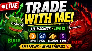 LIVE TA 🚨 Crypto, Stocks & Commodities (Best Setups + Viewer Requests)