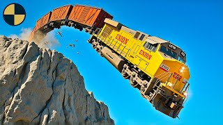 Trains vs Cliff #3 | BeamNG.Drive