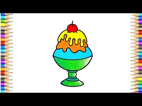 Icecream Bowl Drawing || Easy Icecream Bowl Drawing || How to Draw Icecream Bowl for Beginner's..