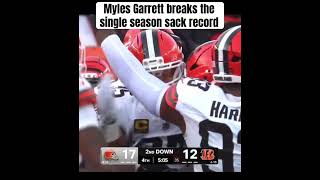 Myles Garrett breaks the single season sack record