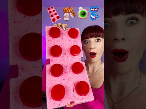 ASMR Giant Gummy Brick, Gummy Eyeballs, Lollipop #mukbang