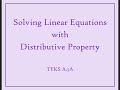 Solving Linear Equations with Distribution Techniques