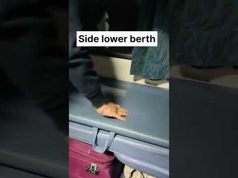 Side lower berth in train #railway