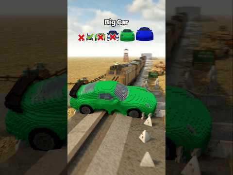 Big And Small Cars vs Armored DLC Train | Teardown #shorts