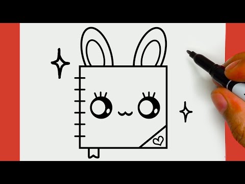 HOW TO DRAW A CUTE KITTY NOTEBOOK, STEP BY STEP, DRAW Cute things