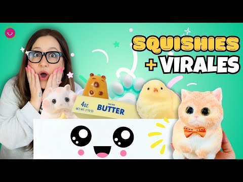 😻Mis SQUISHIES MÁS Kawaii + TABA GATITO PINTADO ✨