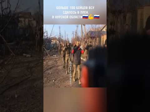СРОЧНО. Больше 100 укроинских бойцов сдалось в плен нашим в Курской области 🇷🇺💪🇷🇺
