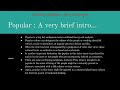 Understanding Popular Culture Concepts