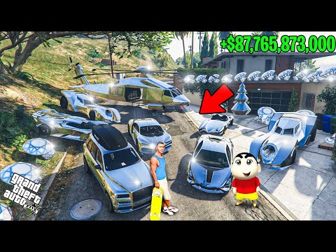 Franklin's $1,000,000,000 Diamond Car Collection in GTA 5!