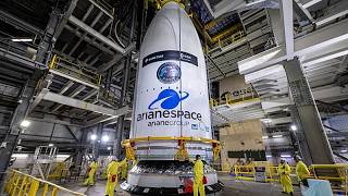 YouTube video thumbnail: Inside Kourou: How a Satellite is Readied to Watch Europe's Skies and Prevent Natural Disasters