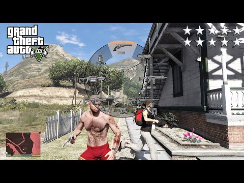 GTA 5 - Trevor And Ursula's TEN STAR COP BATTLE At URSULA’S HOUSE (GTA V Funny Moment)