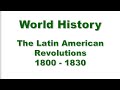 Latin American Independence and Society