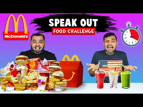 McDonald's Speak Out Food Challenge | Try To Speak Challenge | Viwa Food World