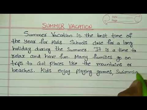 Summer Vacation Essay in English