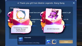 HOW TO GET 20,000 DIAMONDS & PERMANENT CREATOR AVATAR BORDER IN MLBB WEB EVENT