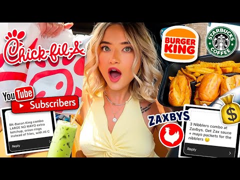 Letting MY Subscribers DECIDE WHAT I EAT for 24 HOURS!!