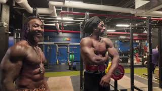Leg day with @akeemsupreme2 @BrolyGainz007 