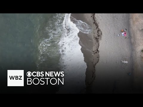 YouTube video thumbnail: Beach-Goers Sad After Some Massachusetts Beaches Close due to Hurricane Erin Impacts